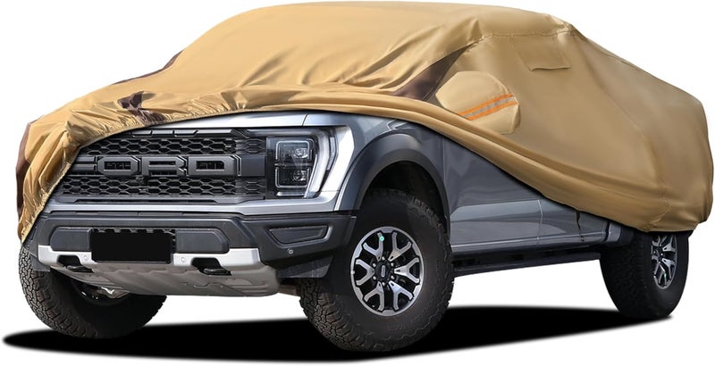 FSGRICH F150 Car Cover Waterproof All Weather Compatible with Ford F150, Outdoor Heavy Duty Anti-UV Car Covers Rain Sun Snow Protection with Zipper and Windproof Buckle - Image 1